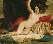 Female Nude in a Landscape by William Etty., William Etty